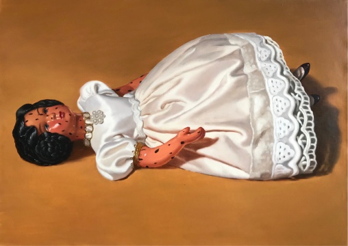 章烟朦 《躺着的娃娃》 布面油画 85×100cm 2018
