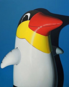孙一钿 《热带企鹅》 230 × 183cm 布面丙烯 2018
