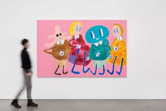 André Butzer《Untitled》170 x 270cm, acrylic on canvas 2018 © André Butzer 图片由博而励画廊提供，摄影：杨超摄影工作室 Courtesy the artist & Boers-Li Gallery, Photography: Yang Chao Photography Studio
