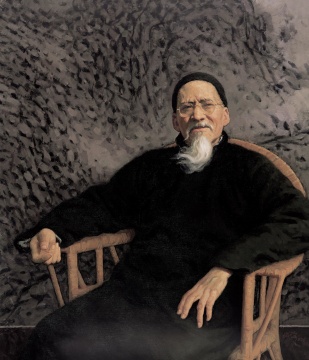 靳尚谊《晚年黄宾虹》115×99cm 布面油彩 1996 中央美术学院藏
