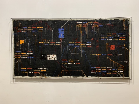 安立奎·布里克曼 《黑色混乱》 105×205cm 油画（钢网） 2014

