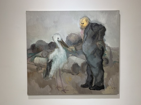 
《赠予的道德 》 170x155cm  布面油画 2016

