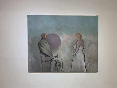 
《困顿》  200x160cm  布面油画 2018

