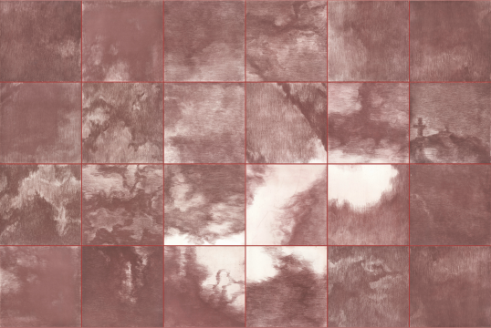红之一  112×168cm（28×28cm×24）铜版画  2017 
