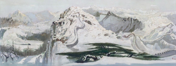 吴冠中 《北国风光》 68×179.5cm 布面油画 1979 ©️泰康收藏
