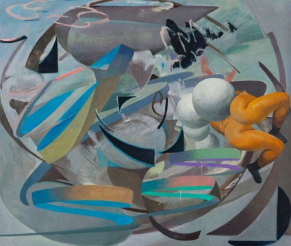 陈英《位置与视点》200×235 cm 布上油画 2018
陈英《位置与视点》200×235 cm 布上油画 2018