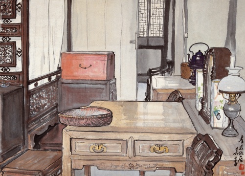 宗其香《鲁迅故居》31.3×43.5cm 纸本彩墨 1956
