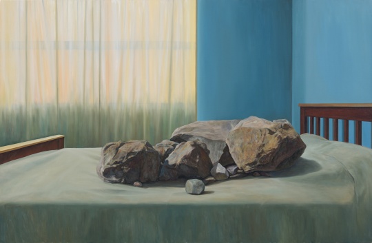 《岛屿》200×130cm 布面油画 2019
《岛屿》200×130cm 布面油画 2019