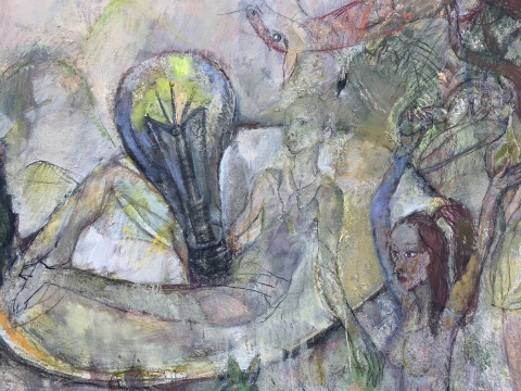 任小林 《灯光的幻景之二》 180×160cm 布面油画 2019
