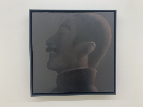 谭永勍 《鲁迅肖像》 40×40cm 布面油画 2019
