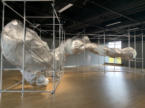 《云中花园-折枝2》 900x400x400cm 光敏树脂3D打印、钢架结构 2009-2019
