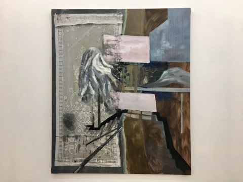 杨双庆《白鸽的日常》220×185cm 布面油画 2019
