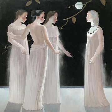 《满月》 100x100cm 布面丙烯 2019
《满月》 100x100cm 布面丙烯 2019