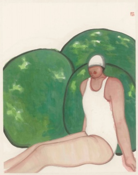 姚浩 《夏日系列》 90×70cm 纸本水墨 2019
姚浩 《夏日系列》 90×70cm 纸本水墨 2019