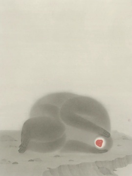 李戬《岸》 115×86c m 纸本设色 2019
李戬《岸》 115×86c m 纸本设色 2019