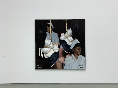王兴伟《无题（孪生）》200×200cm 布面油画 2007
