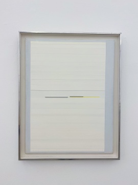 林寿宇 《T and A，Painting relief 》91.4x71.1cm  布面油彩&金属条 1969
