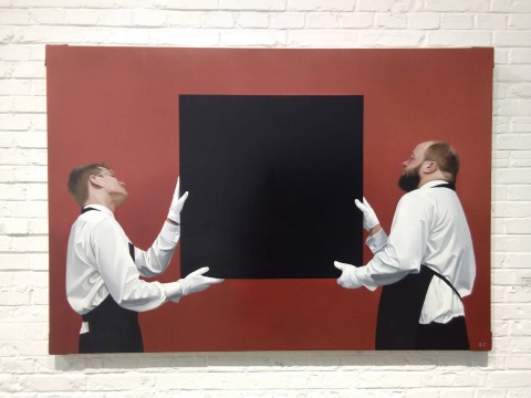 郭警 《名作》110×160cm 布面油画 2019
郭警 《名作》110×160cm 布面油画 2019