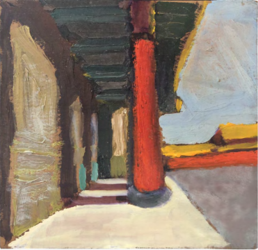 周迈由 《故宫》 18.8×19.2cm 纸本油画 1970
