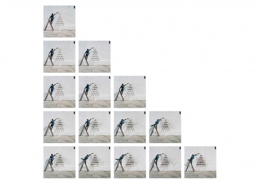 宾·罗德《喷泉》15部分，每部分50×50cm 数码激光冲印 2014
