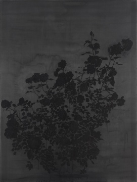 《无题-花儿 No.1》  131×99cm 绢本水墨 2020

