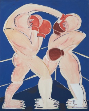 阿纳斯塔西娅·巴伊 《Boxer》200x160cm  布面油画 2020
