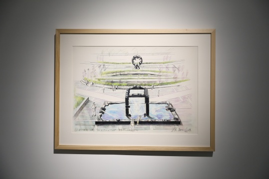 关根伸夫 《水之神殿》 60x84cm 手工纸、铅笔、钢笔、蜡笔、水彩 1990
关根伸夫 《水之神殿》 60x84cm 手工纸、铅笔、钢笔、蜡笔、水彩 1990