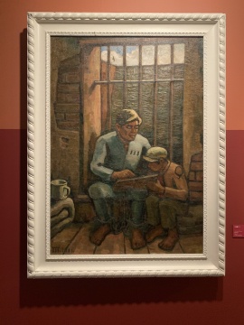 《铁窗下》 131.5×92.3cm 布面油画 1981

广州美术学院提供
