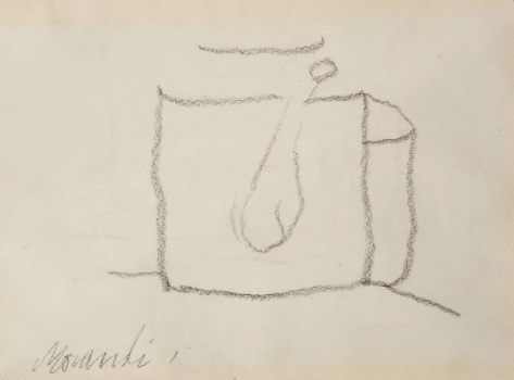《静物》 15×22cm 纸上铅笔画 1963