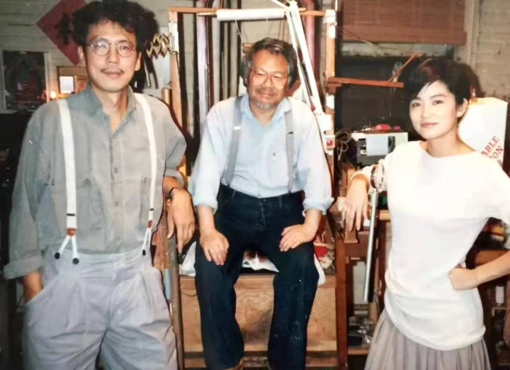 夏阳（中）与韩湘宁（左）和林青霞（右）
