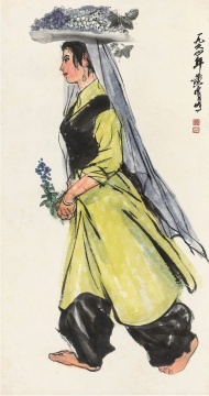 黄冑 
（1925 - 1997）
丰收图
立轴 设色纸本
1964年作
90.5 x 48 cm
无底价

