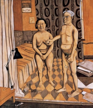《老年夫妻》 200×190cm 油画 1992
