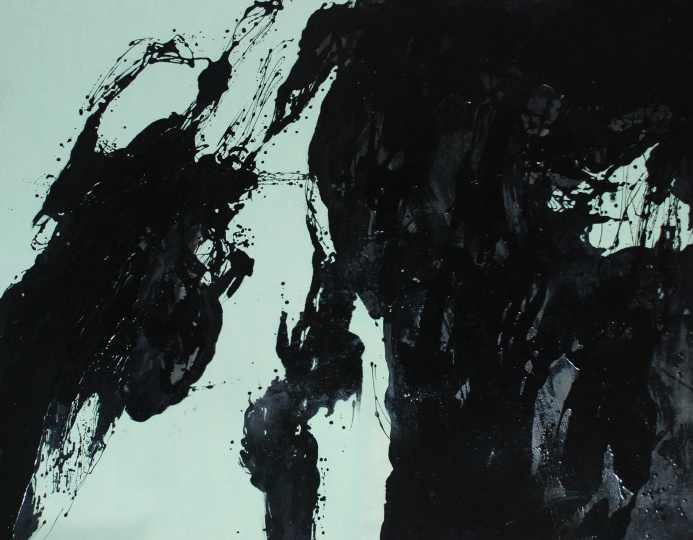 缪鹏飞 《黑白系列（一）》 141×181cm 布面油漆 2006
