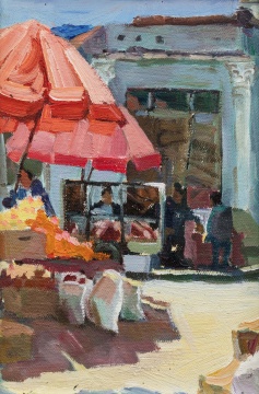 乔慧莹 《风景》 30×20cm 布面油画 2018年 指导教师：李荣林、叶南