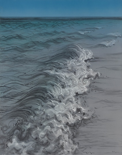 曹敬平 《临水之五》 140×110cm 布面油画 2008
