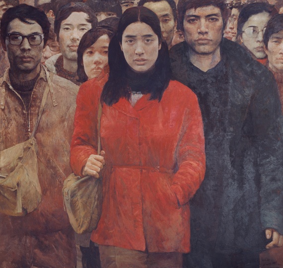 何多苓、艾轩合作《第三代人》180×190cm 布面油画 1984，私人收藏，图片由龙美术馆提供
