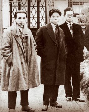 1920年代，吴大羽与林风眠（左）、林文铮（中）
