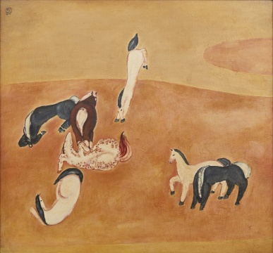 常玉 《群马》110×103cm 纤维板油画 1930年代初
