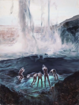 刘海辰《蒸汽、水雾的象征》275×205cm 布面油画 2021
