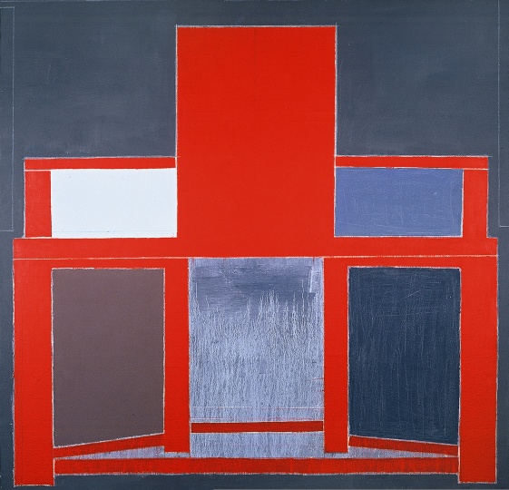 《红色靠背椅》 195×195cm 布面油画 2010
