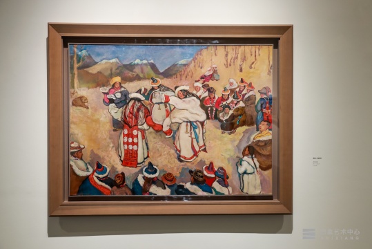 《蒙藏人民歌舞图》90×120cm 布面油画 1943
