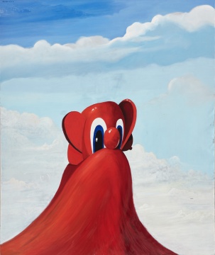 乔治·康多《大红》254 x 212.1 x 3.2 cm 布面油彩 1997
©乔治·康多，私人收藏，摄影：马丁·帕塞基安
 
