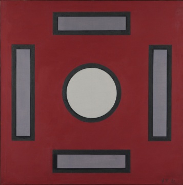黄锐《空间结构 84-25》80×80cm 布面油画 1984
