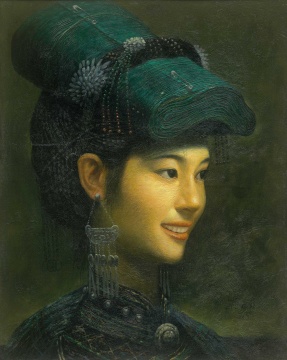罗中立《彝族少女》49.5×39cm 木板油彩 1988
