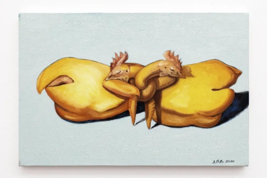 王兴杰 《两只烧鸡》 60×90cm 布面油画 2020
