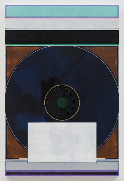 高露迪 唱片盒 CD Case，2021，布面丙烯，水彩，油彩，油漆 150×100 cm
