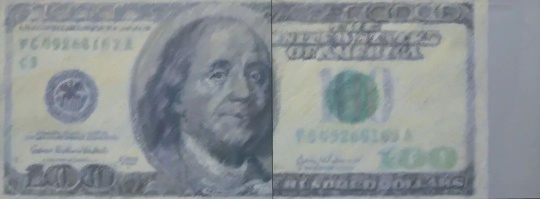 美元, 240㎝×75㎝, 布面油画, 2006
