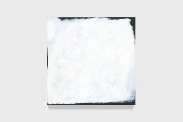 《系列15(白色)》 70×70cm 棉帆布油彩和石膏 2003
