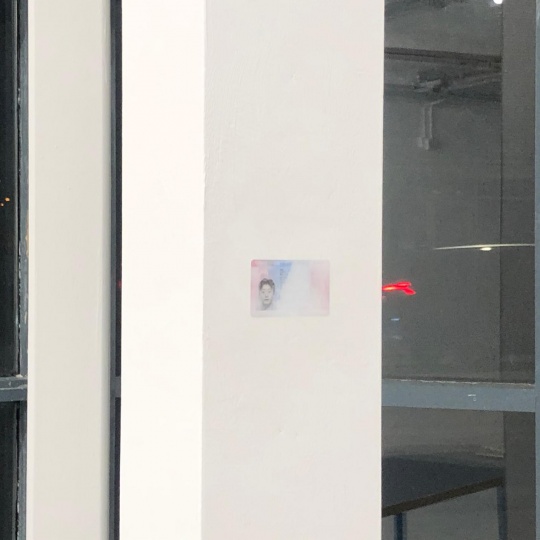 《Paternal Potion》75×57×1mm 装置 2022
艺术家的身份证涂上运动伤抗⽣素软膏
作品展示在Set空间
