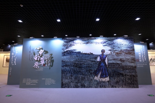 心中的草原——蒙古族画家官布作品展 在民族文化宫开幕